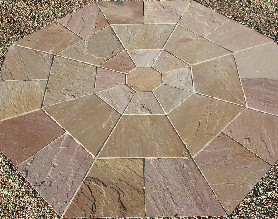 Sandstone Octagon Circle Paving