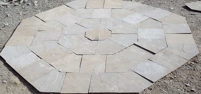 Sandstone Octagon Circle Paving